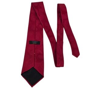 Wembley Paisley Silk Blend Necktie Solid Red Men's Formal Dress Tie Power Office